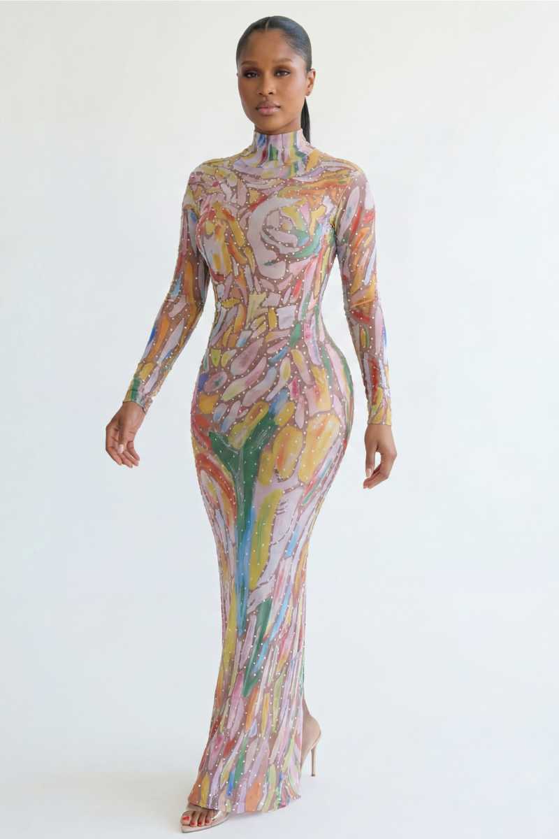 diamonds dress maxi Painting – LuxxBrowngirl Color:Peacock (Teal) Elegant Sheath Leather Dress baby black cat dress Halter neckline