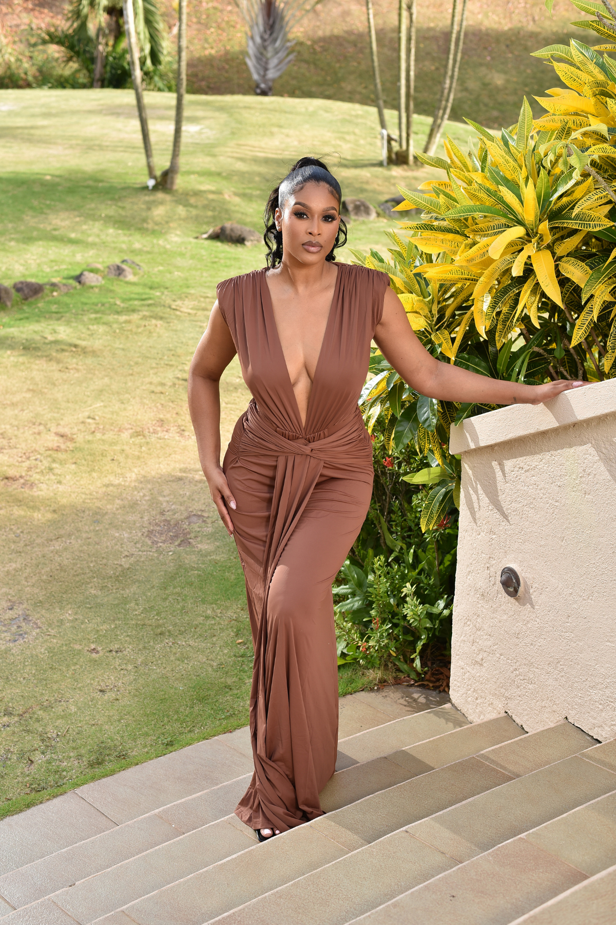 Alessandra Drape Maxi Dress