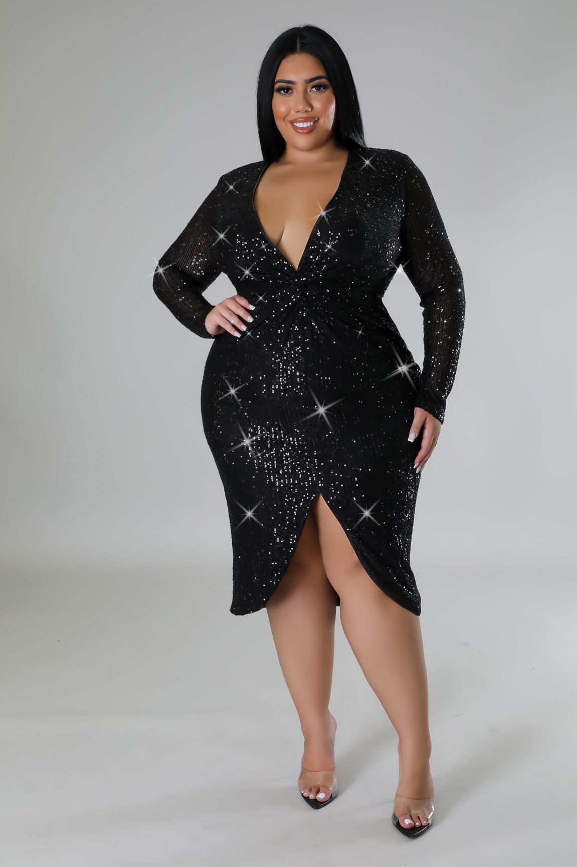 Pressurellicious Diamonds Dress Black