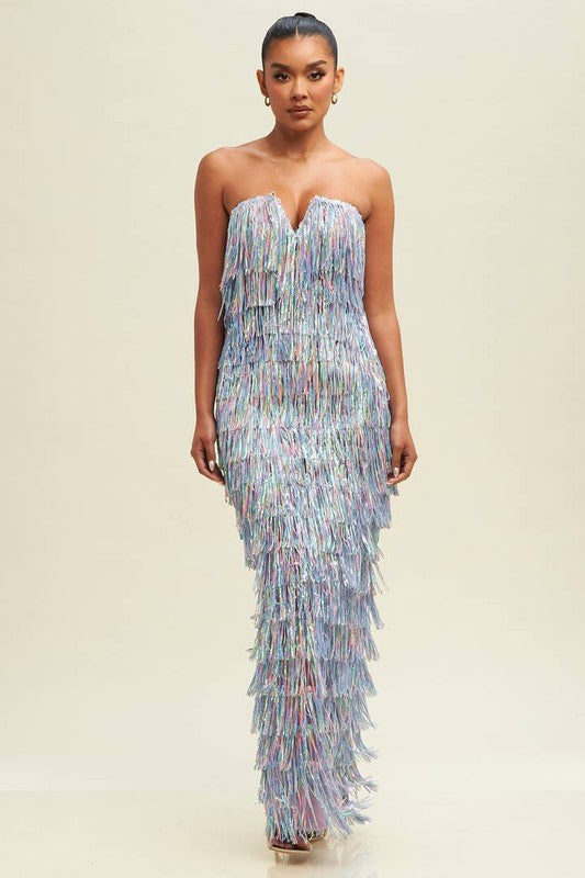 Glamour Glide Fringe Dress