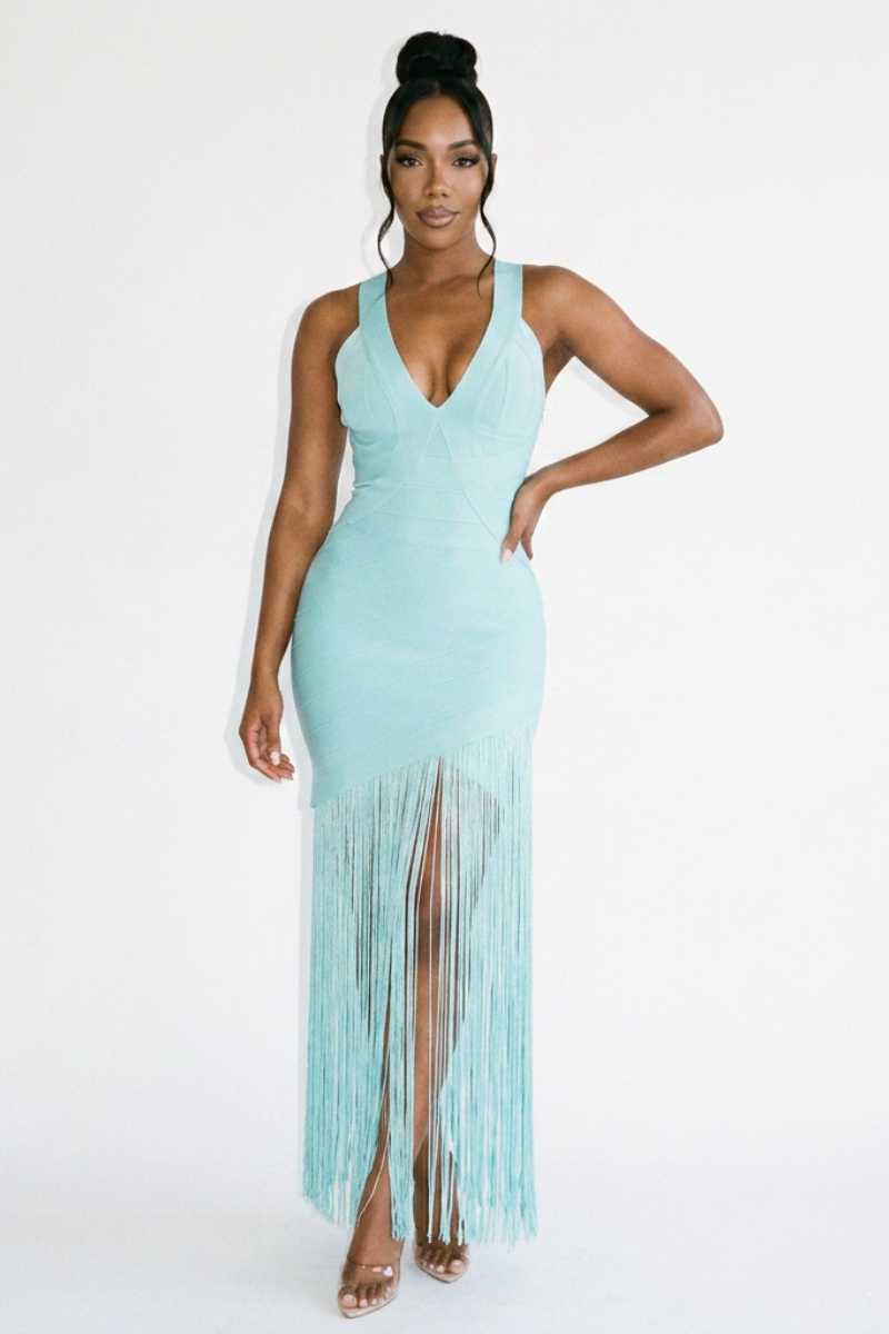 Tessa Tassel Bandage Dress