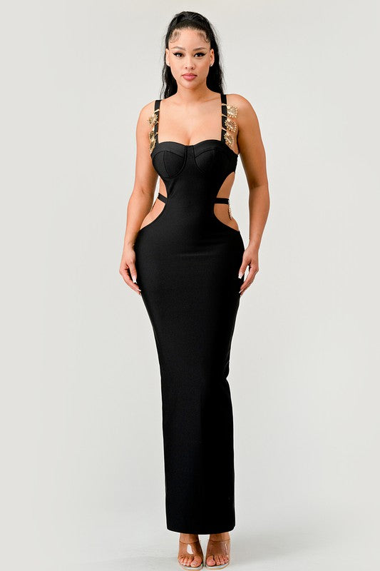 Gilded Noir Mermaid Gown