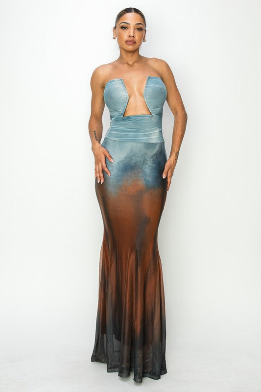 Siren's Allure Mermaid Maxi Dress