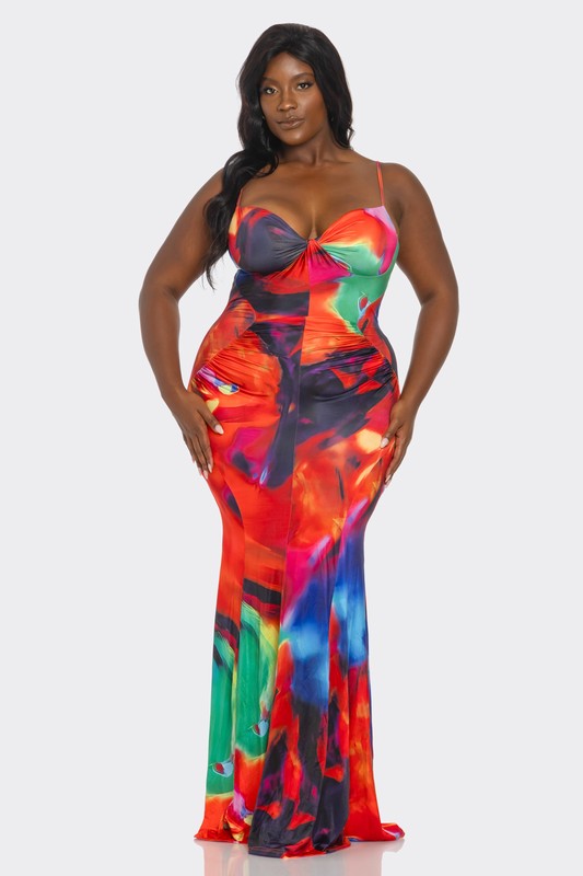 Kaleidoscope Dreams Maxi Dress Plus