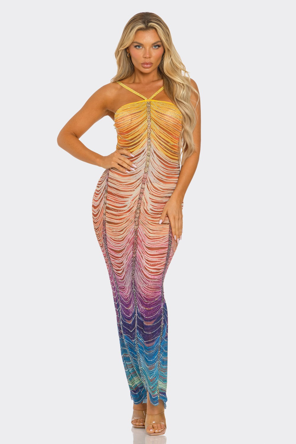 Starlight Illusion Maxi Dress