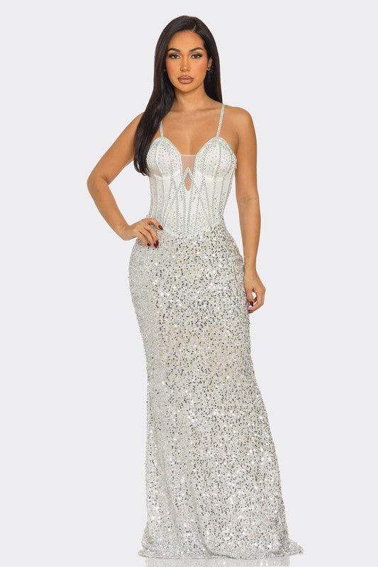 Glitz & Grace Sequin Maxi Dress