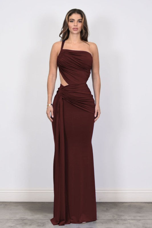 Coastal Energy Dress (Maroon)