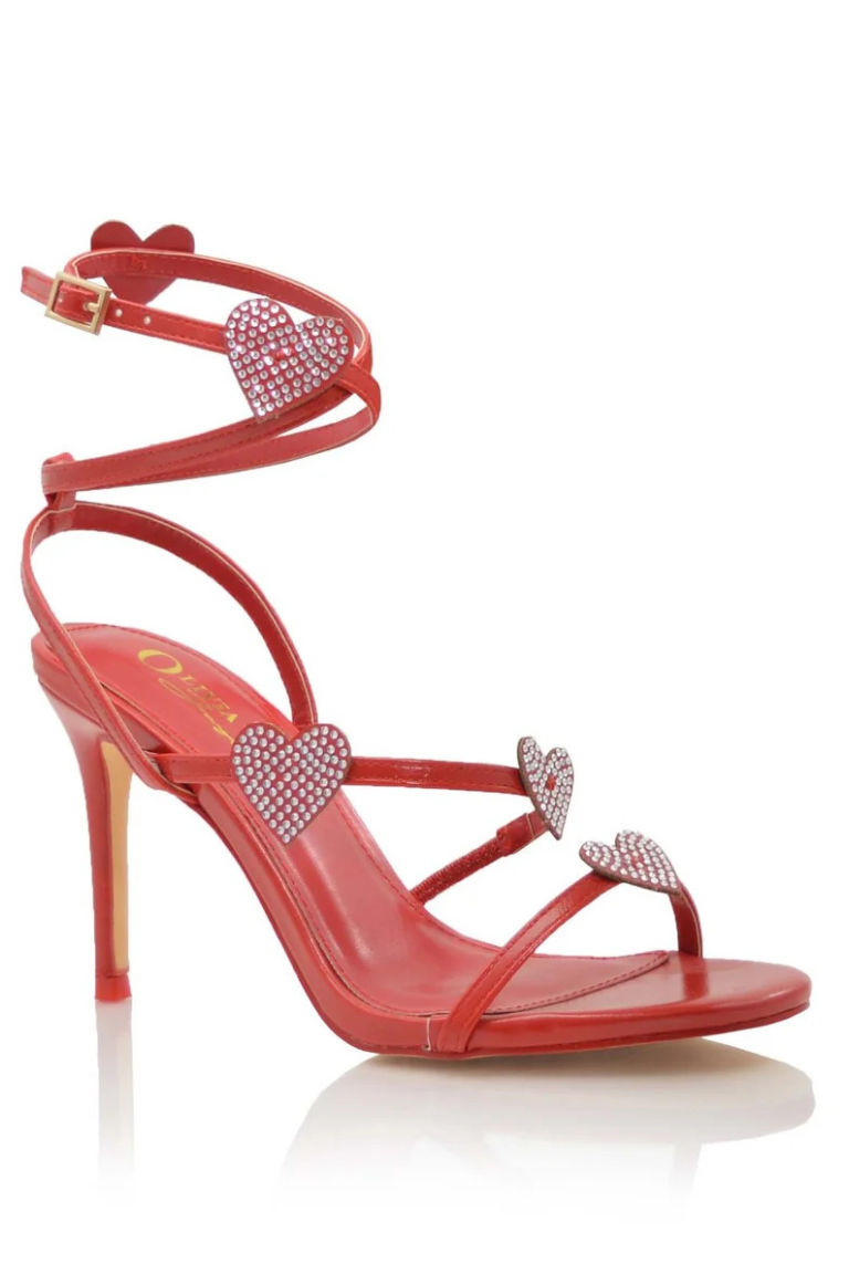Corazón Rhinestone Heart Heels
