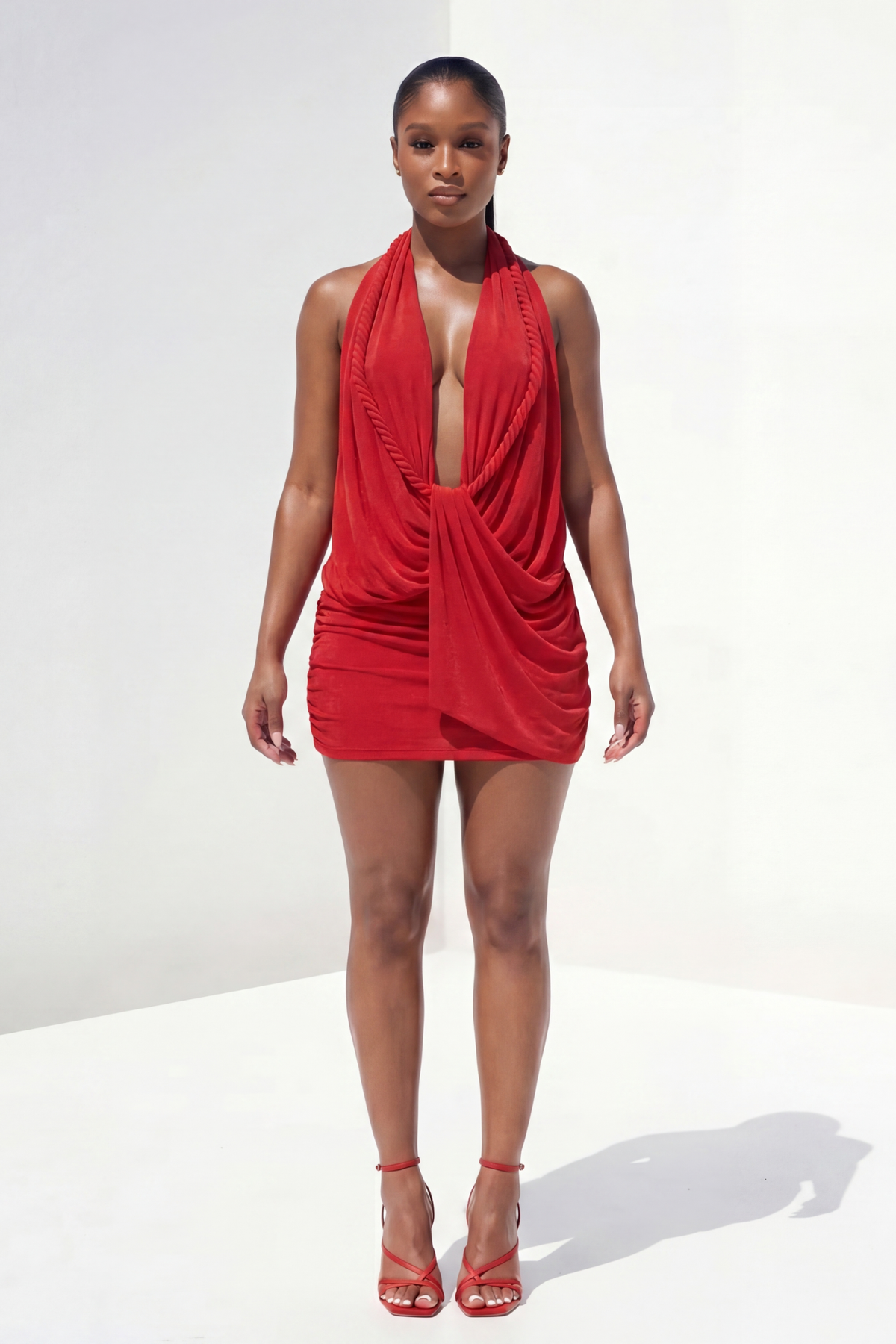 The Nadia Drape Mini Dress