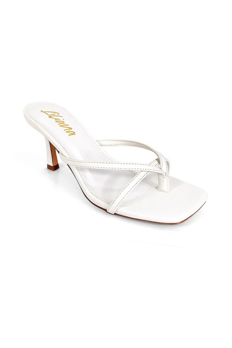 June Summers Mid Heel Mules - White