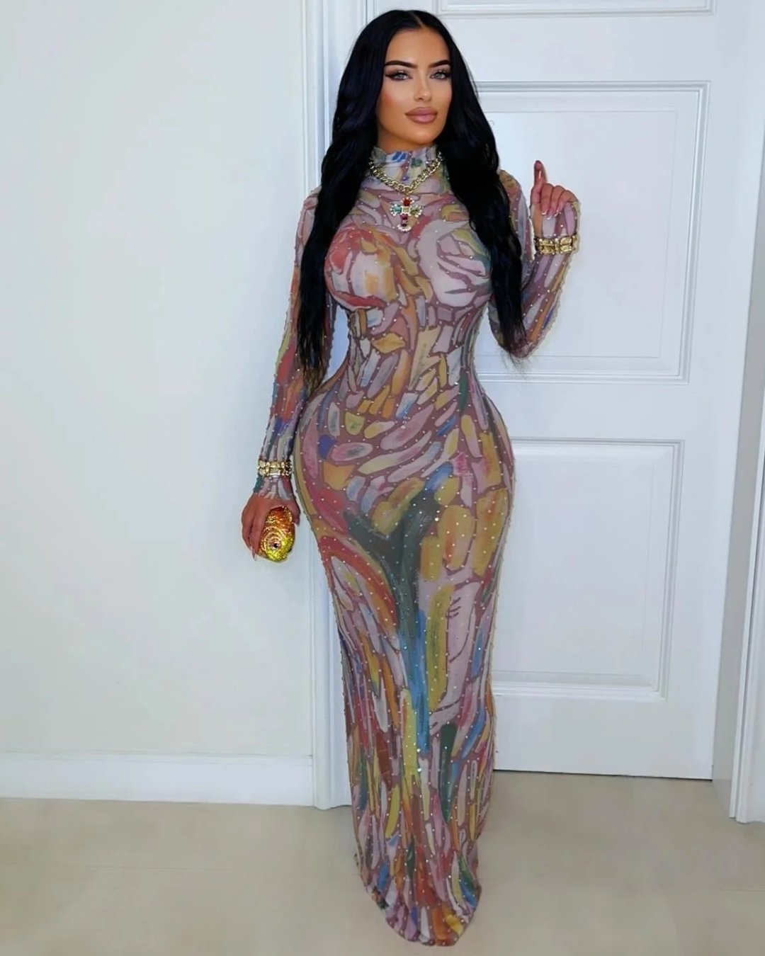 Painting Diamonds Maxi Dress