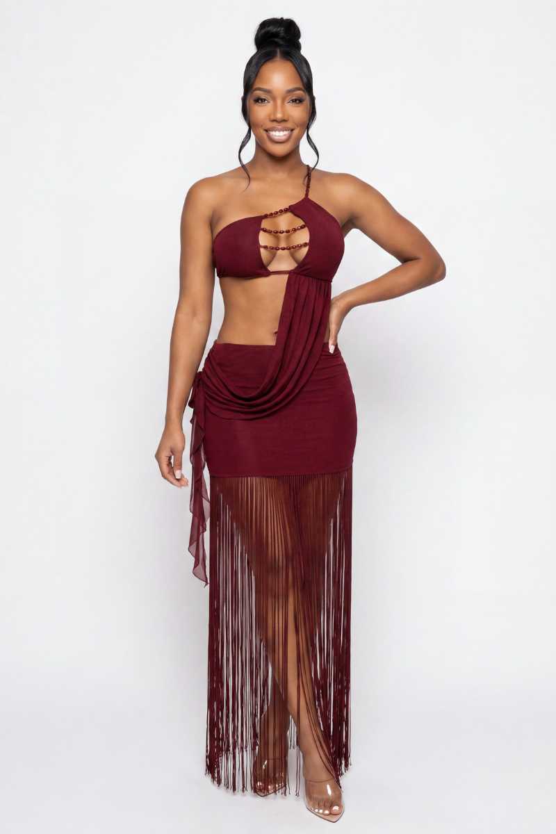 The Bahia Beaded Fringe Set