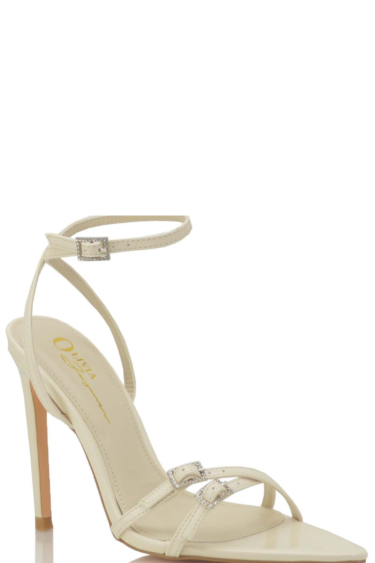 Rubi Mary Jane Strap Heels  - Ivory
