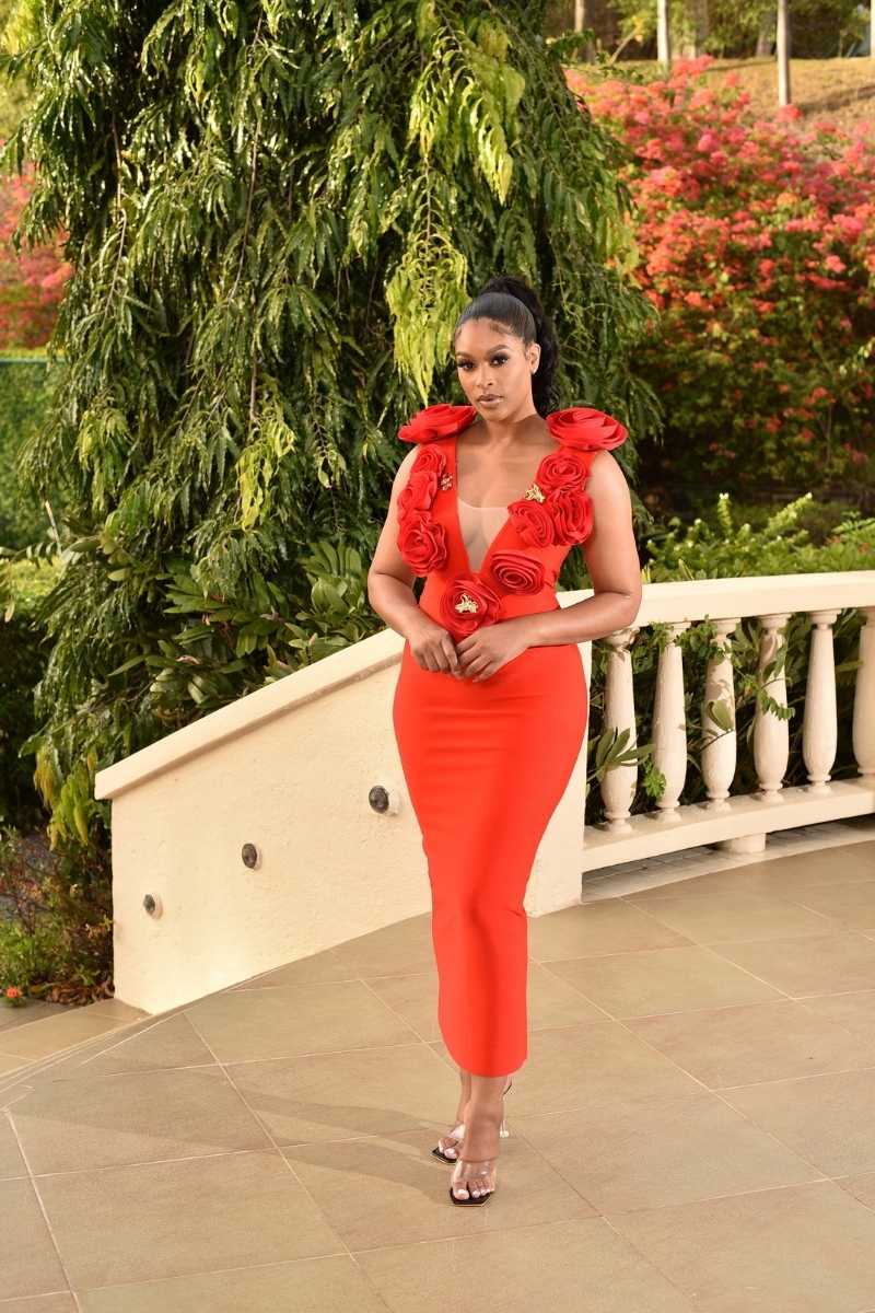 3D Bloom Bandage Dress