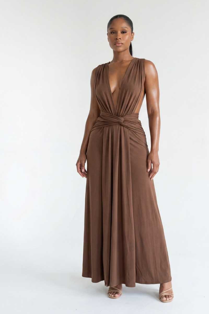 Alessandra Drape Maxi Dress