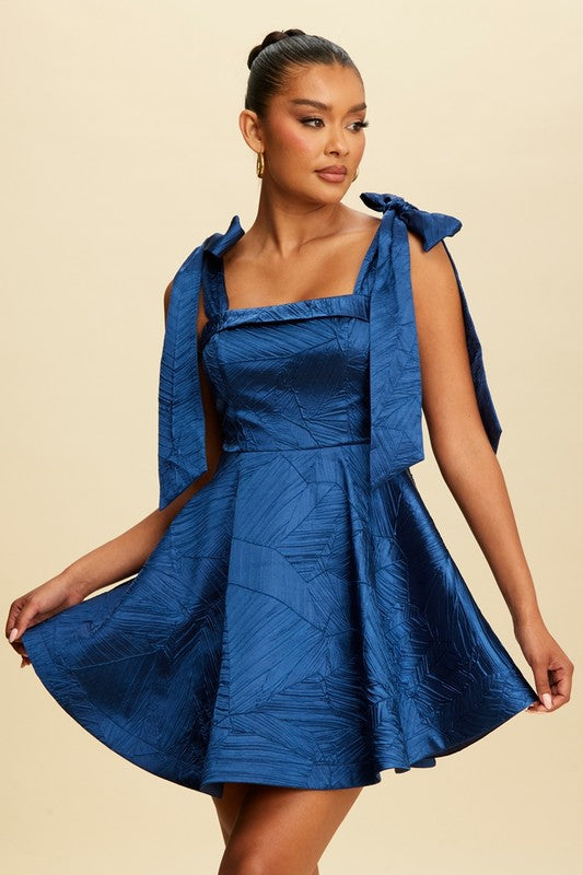 Silken Whimsy Tie Dress