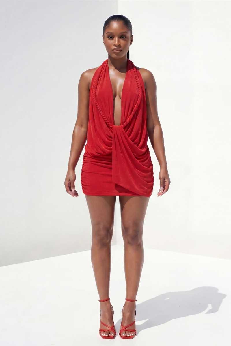 The Nadia Drape Mini Dress
