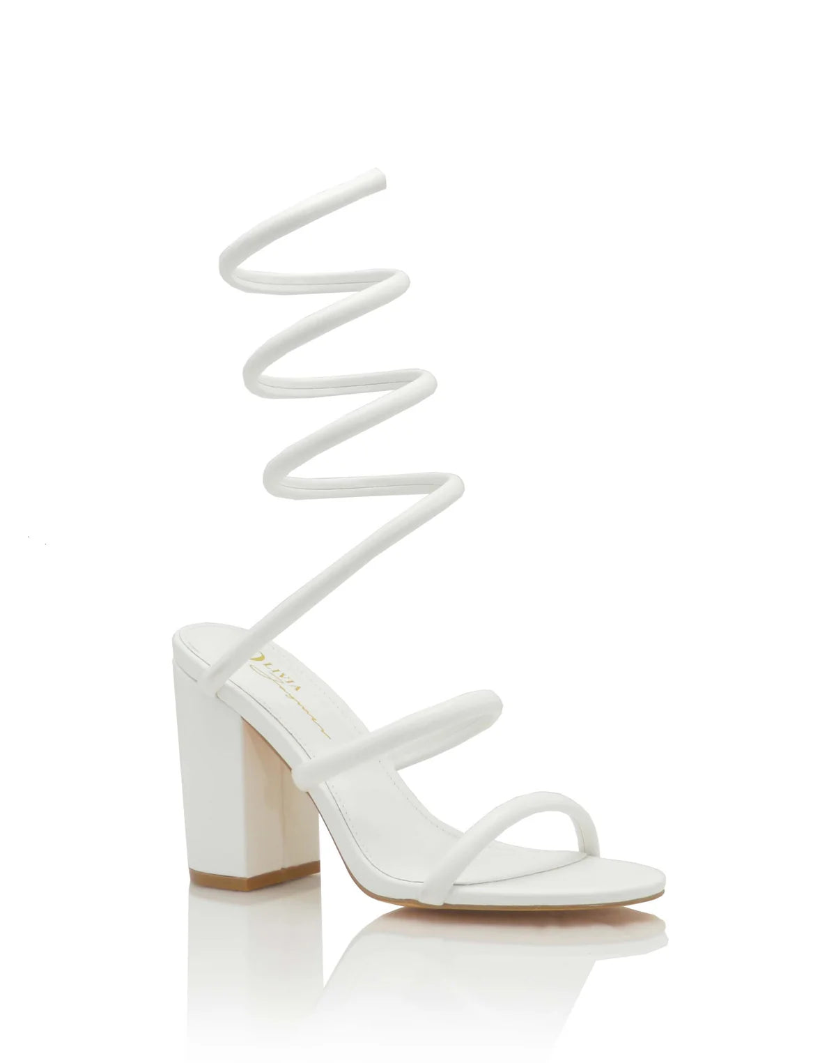 Chunky Mid Heel Lace-Up Mules