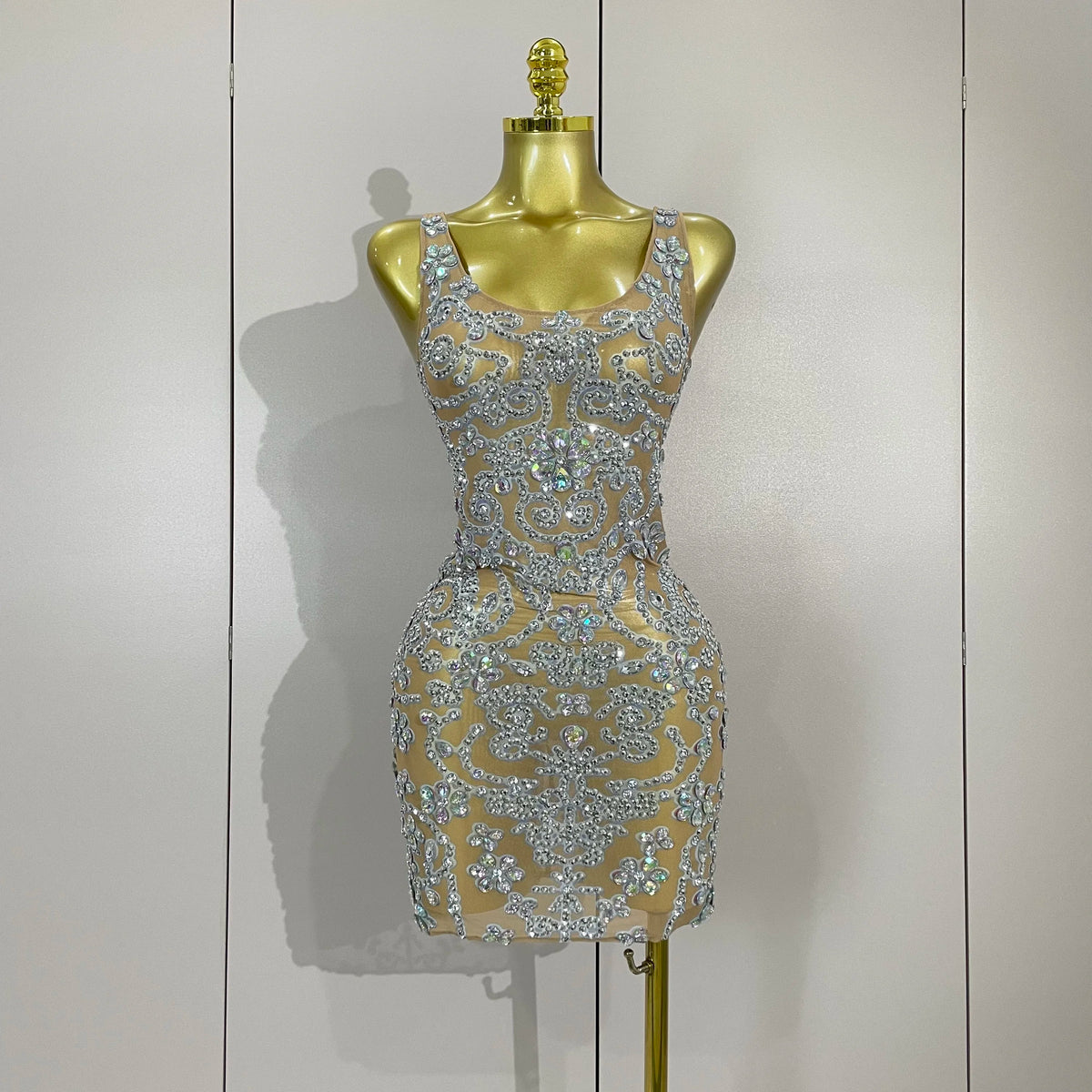 Moonbeam Spark Rhinestone Dress