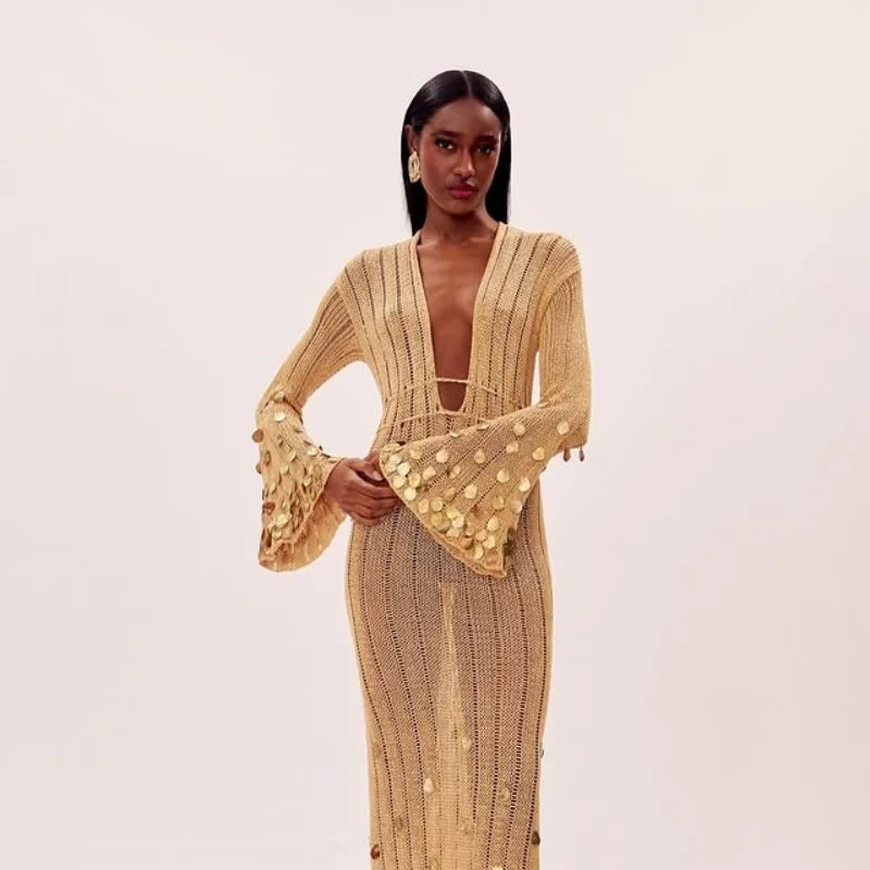 Lustrous Sequin Siren Maxi Dress