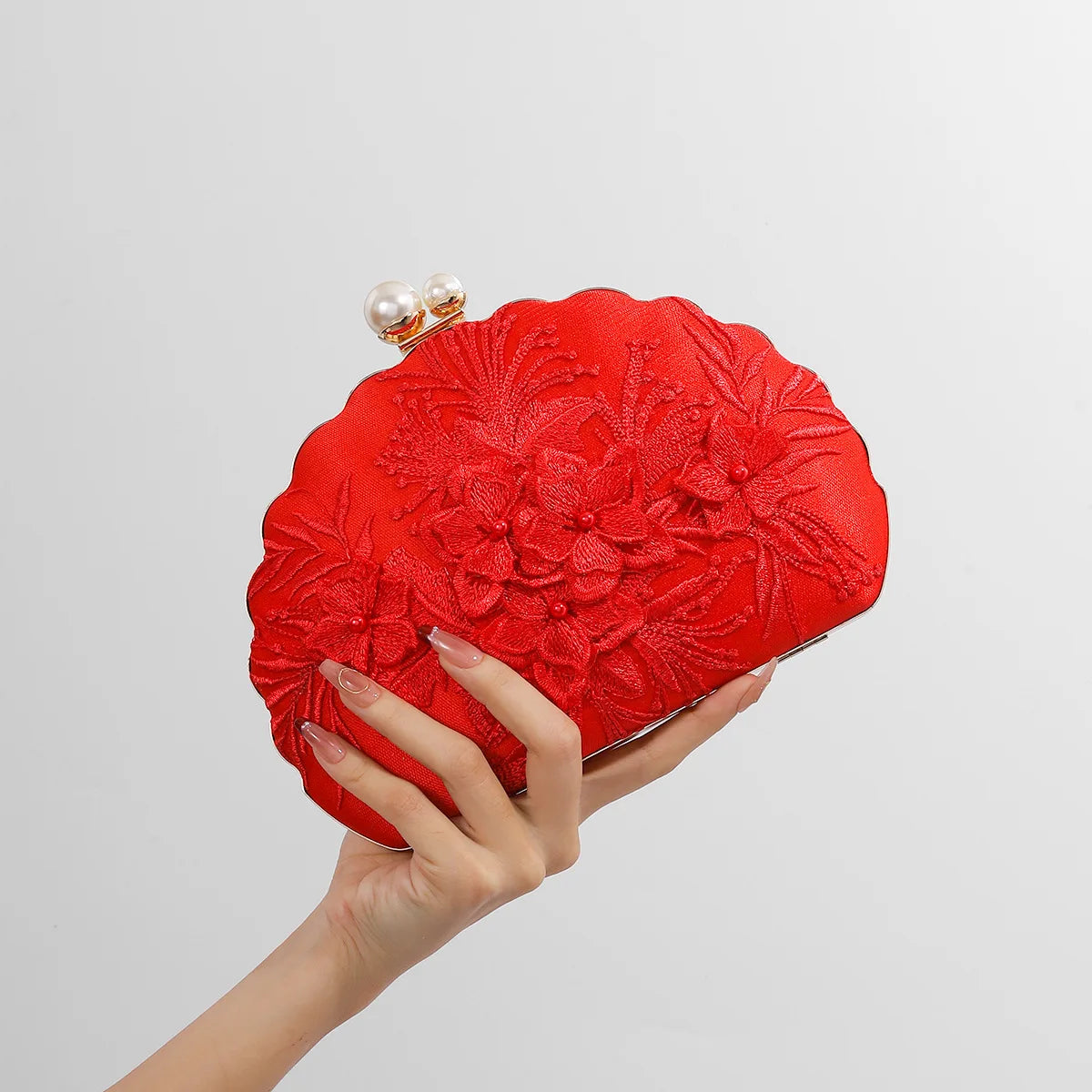 Lace Shell Clutch