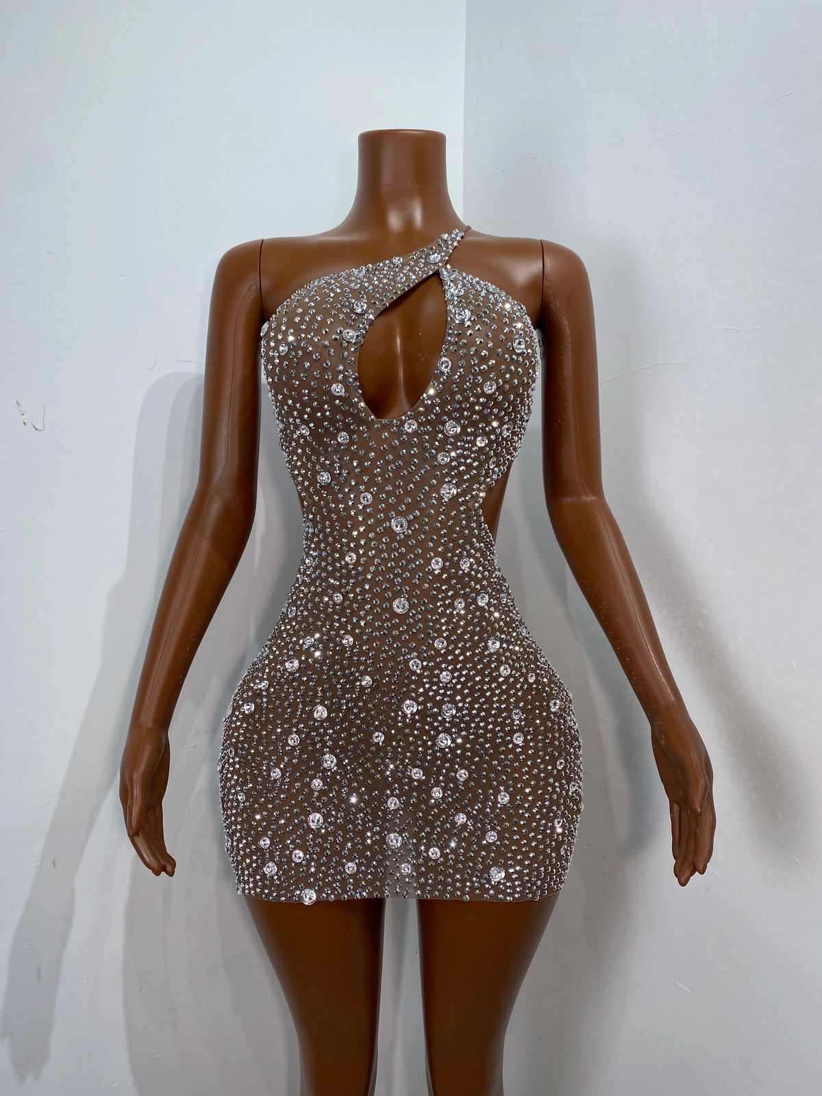 Diamond Keyhole Spark Mini Dress