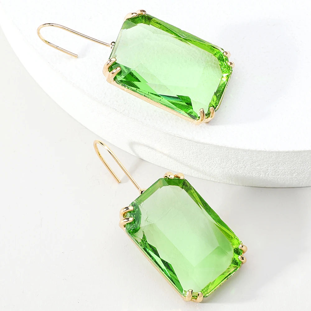 Glimmer Glass Dangle Earrings