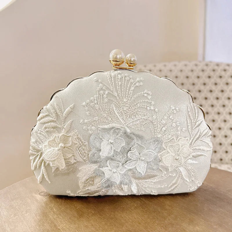 Lace Shell Clutch