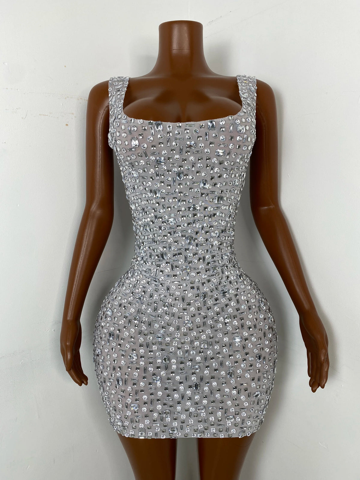 White Diamond Glow Mini Dress