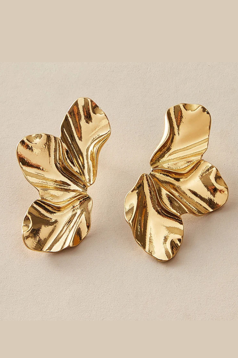 Stone Flower Earrings