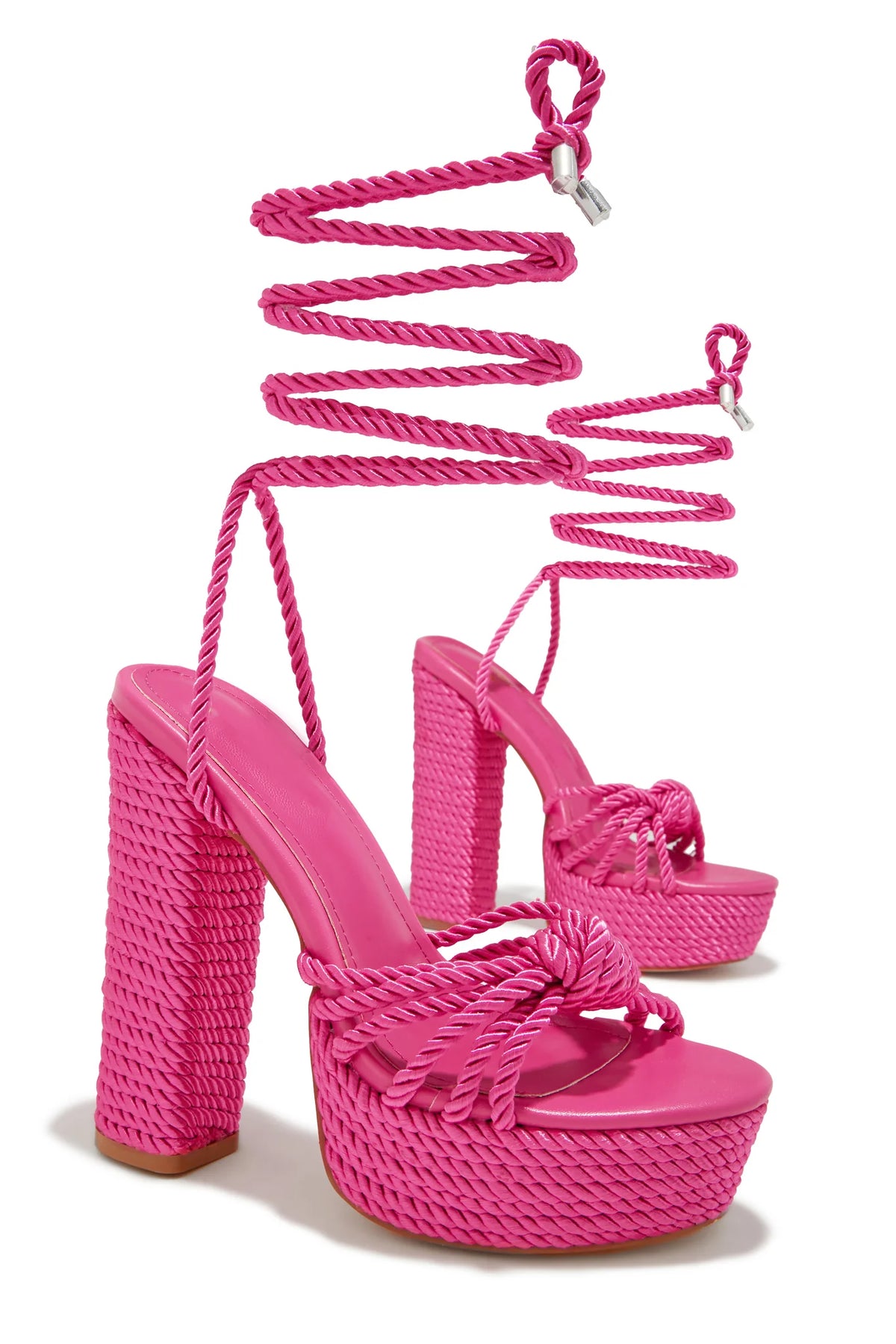 Coastal Chic Platform Sandals (Pink )